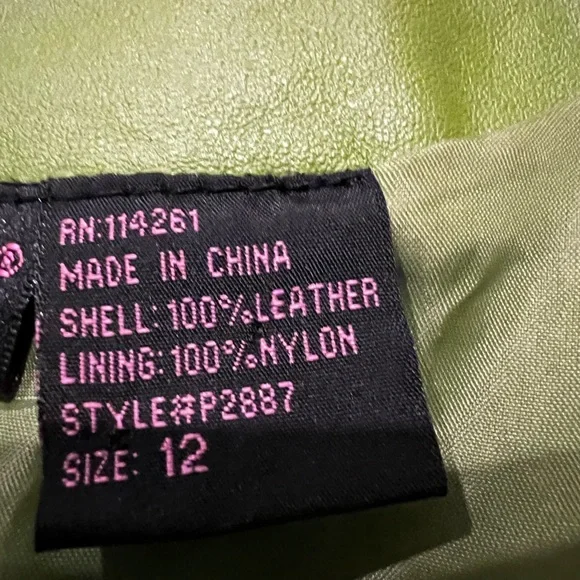 Shape FX Green Leather Women's Jacket SIZE 12 - Picture 3 of 5